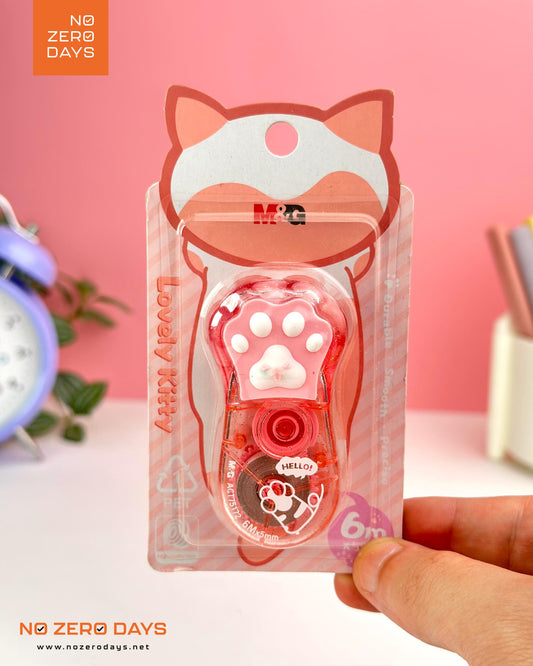 كوريكتور شريط شكل قطة ٦ م M&G - أحمر