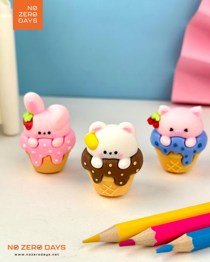 براية ثلاثية الأبعاد - أشكال آيس كريم