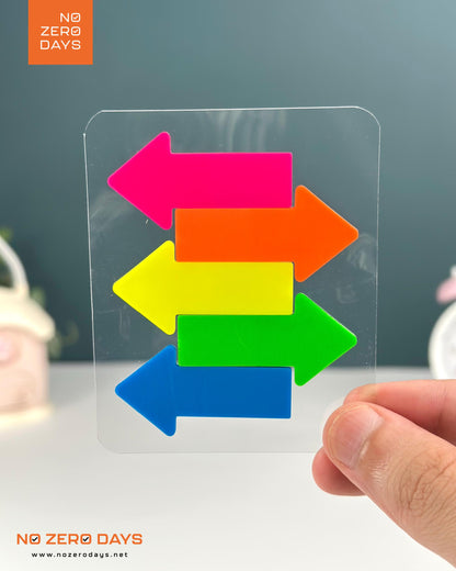 ستيكي نوت فواصل أسهم (٥ ألوان)