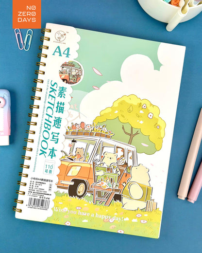 سكيتش رسم سلك مقاس A4