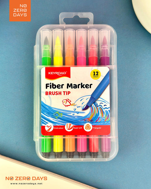 ألوان فلومستر كى رود 12 لون - سن فرشاة