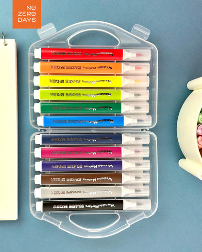 طقم أقلام تلوين (رأس فرشاة) 12 لون M&G