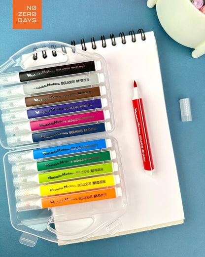 طقم أقلام تلوين (رأس فرشاة) 12 لون M&G