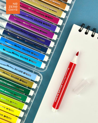 طقم أقلام تلوين (رأس فرشاة) 24 لون M&G