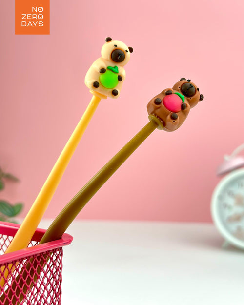 قلم مطاطي حبر جاف - شكل دب