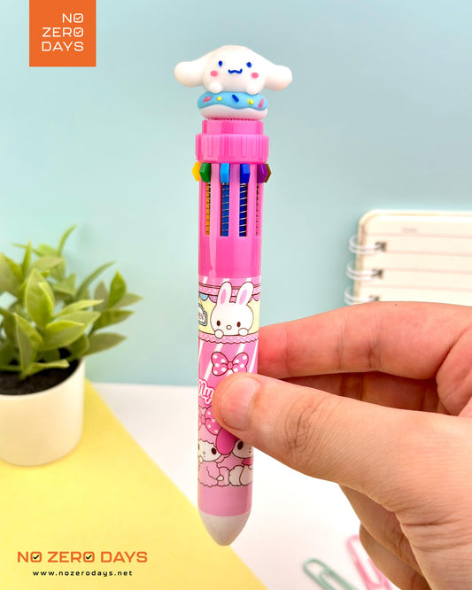 قلم حبر جاف ١٠ ألوان