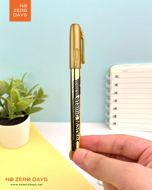 قلم ماركر ميتاليك ذهبي M&G