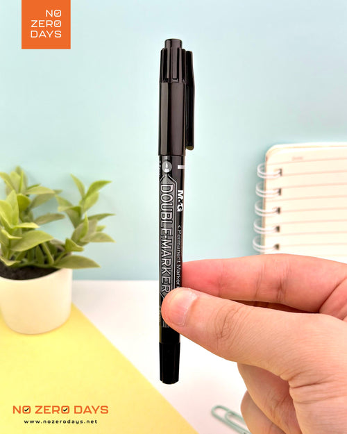 قلم ماركر مزدوج M&G - أسود