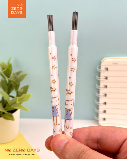 علبة سنون أقلام رصاص - قطة