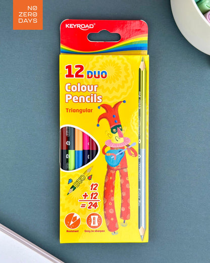 ألوان خشب كى رود - 2 سن 12 قلم  (24 لون)