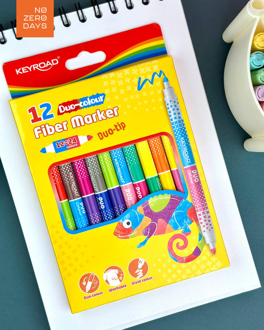 ألوان فلومستر كى رود - 2 سن 12 قلم  (24 لون)