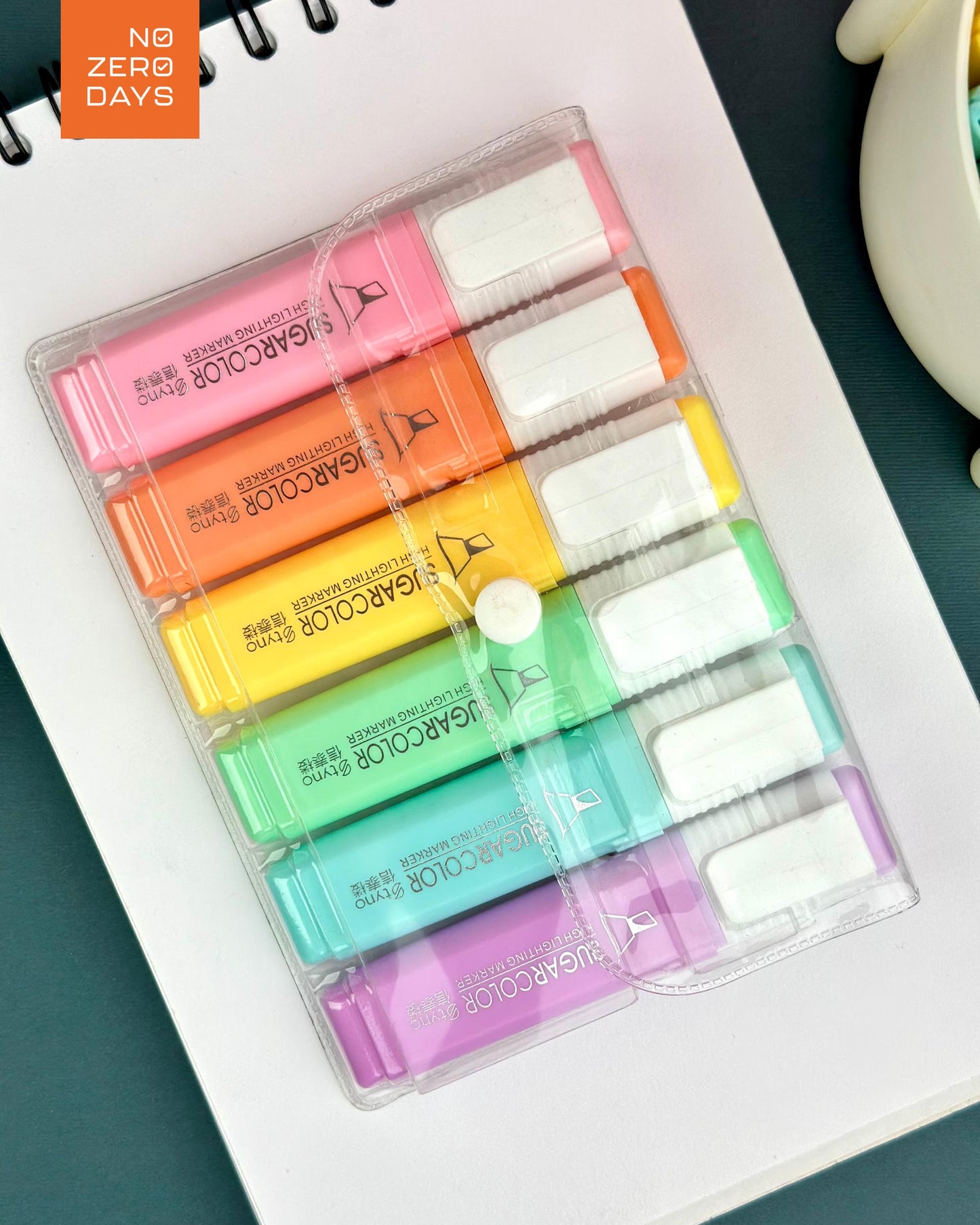 طقم أقلام هايلايتر - 6 لون