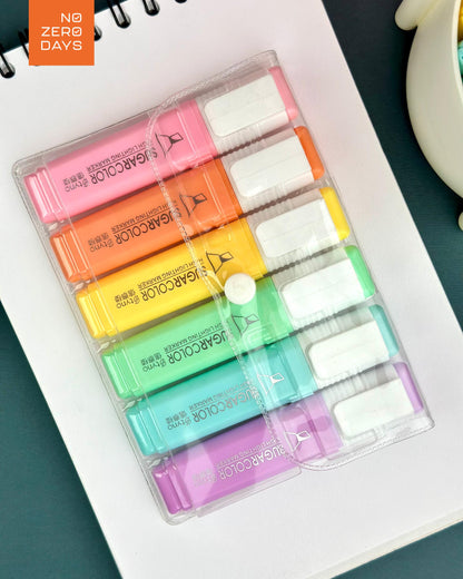 طقم أقلام هايلايتر - 6 لون