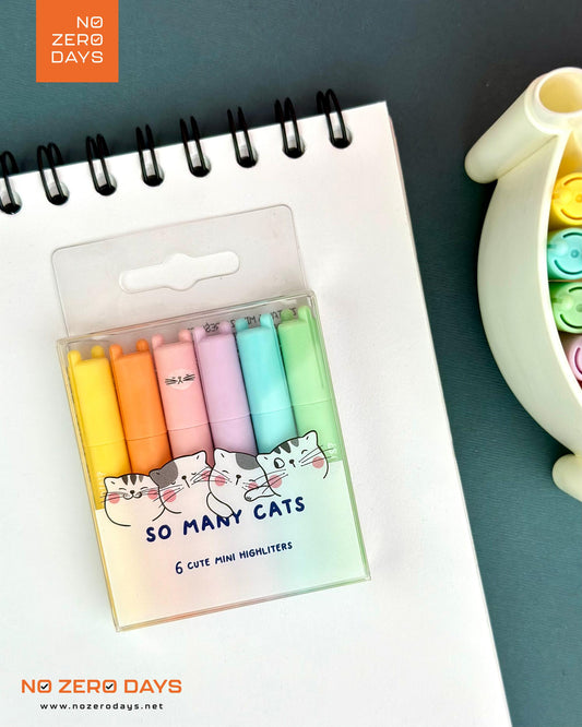 طقم هايلايتر ميني باستيل 6 ألوان M&G