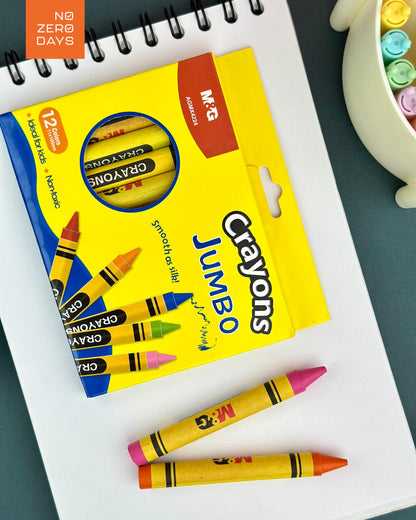 ألوان شمع جامبو 12 لون M&G