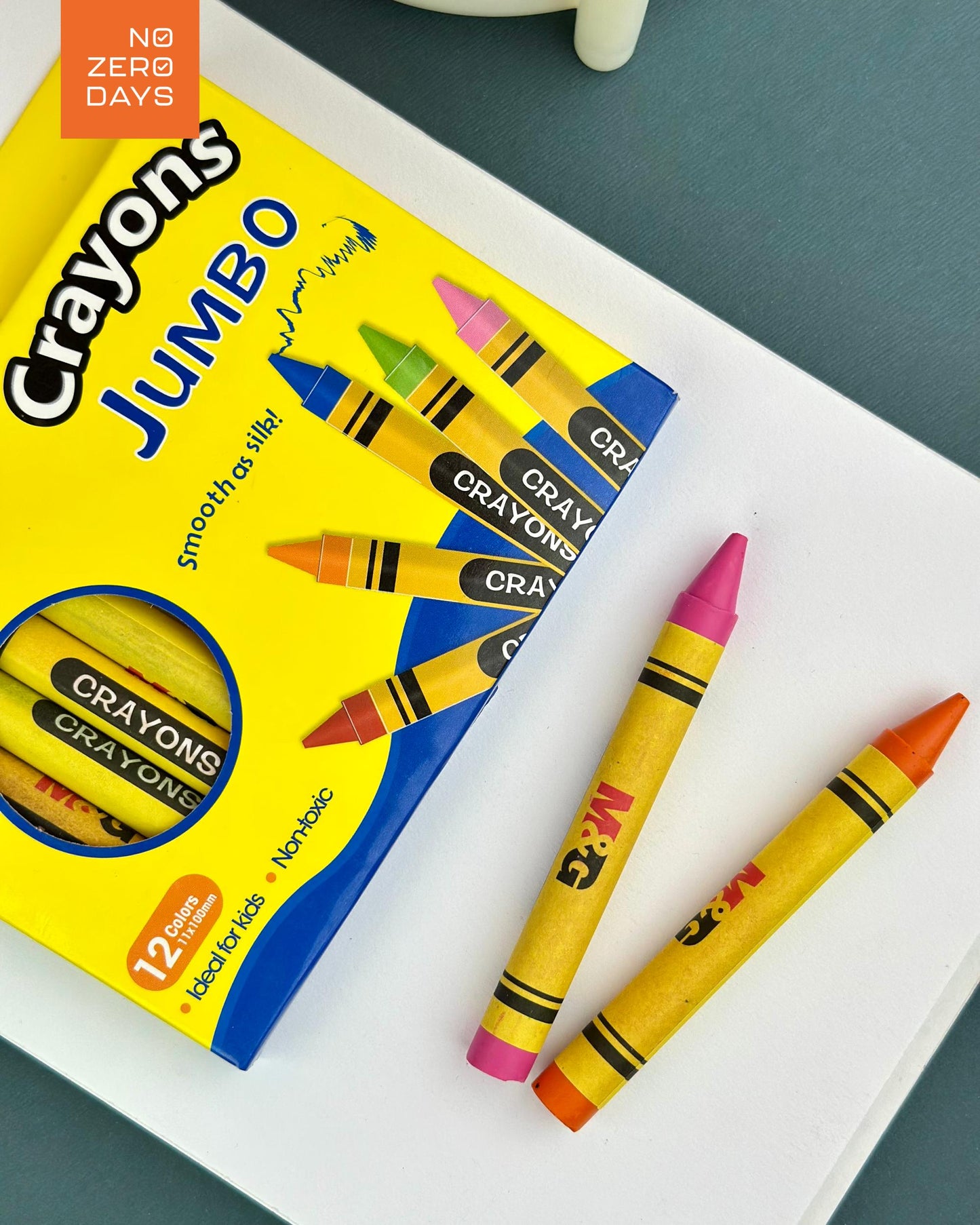 ألوان شمع جامبو 12 لون M&G