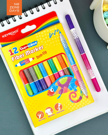 ألوان فلومستر كى رود - 2 سن 12 قلم  (24 لون)