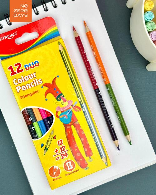 ألوان خشب كى رود - 2 سن 12 قلم  (24 لون)