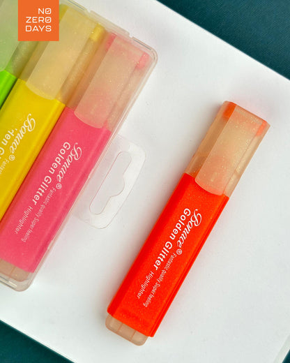 علبة أقلام هايلايتر جليتر - 4 لون