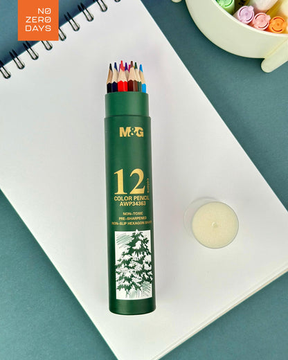 علبة ألوان خشب 12 لون M&G