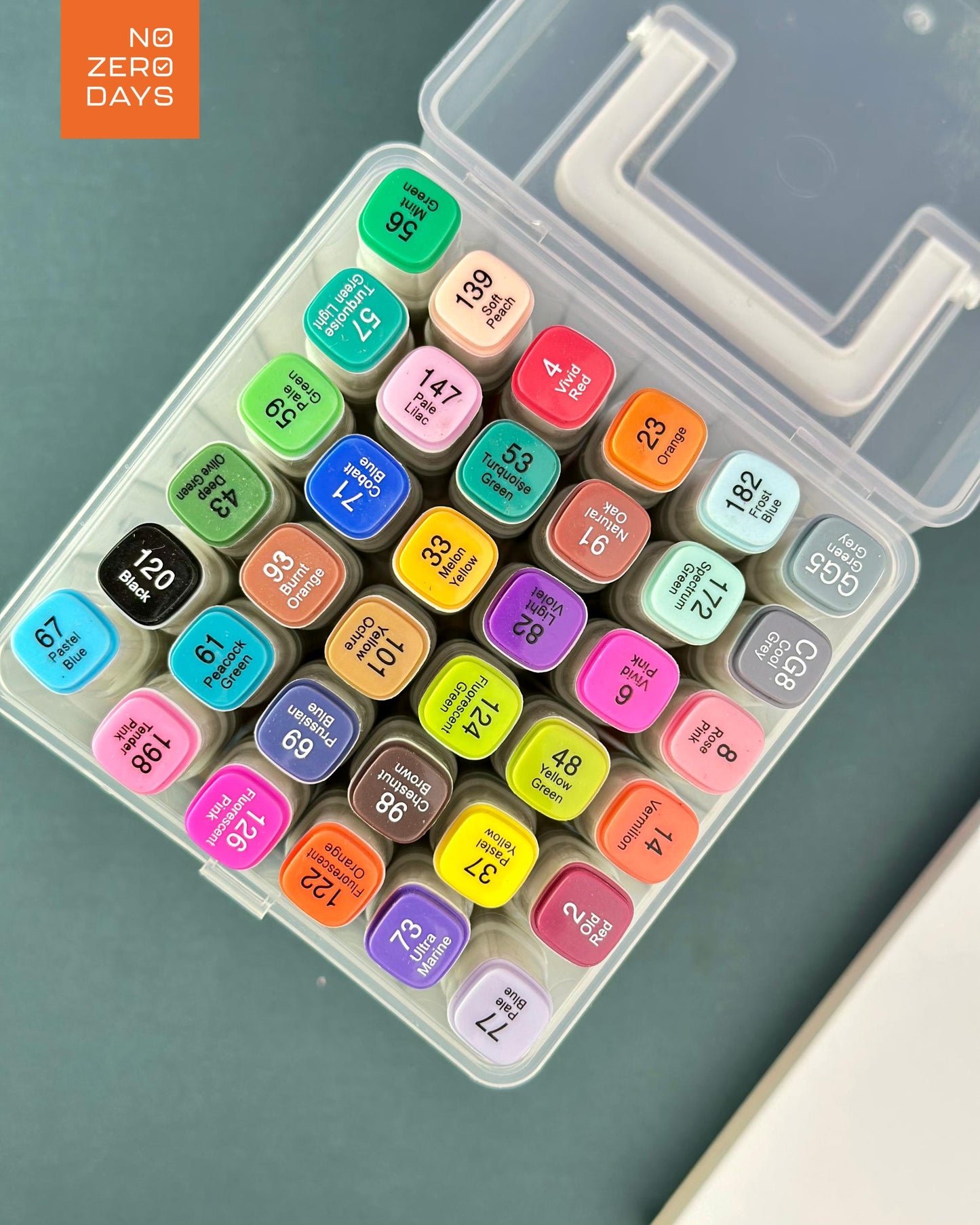 علبة ألوان ماركر مزدوجة الرأس 36 لون