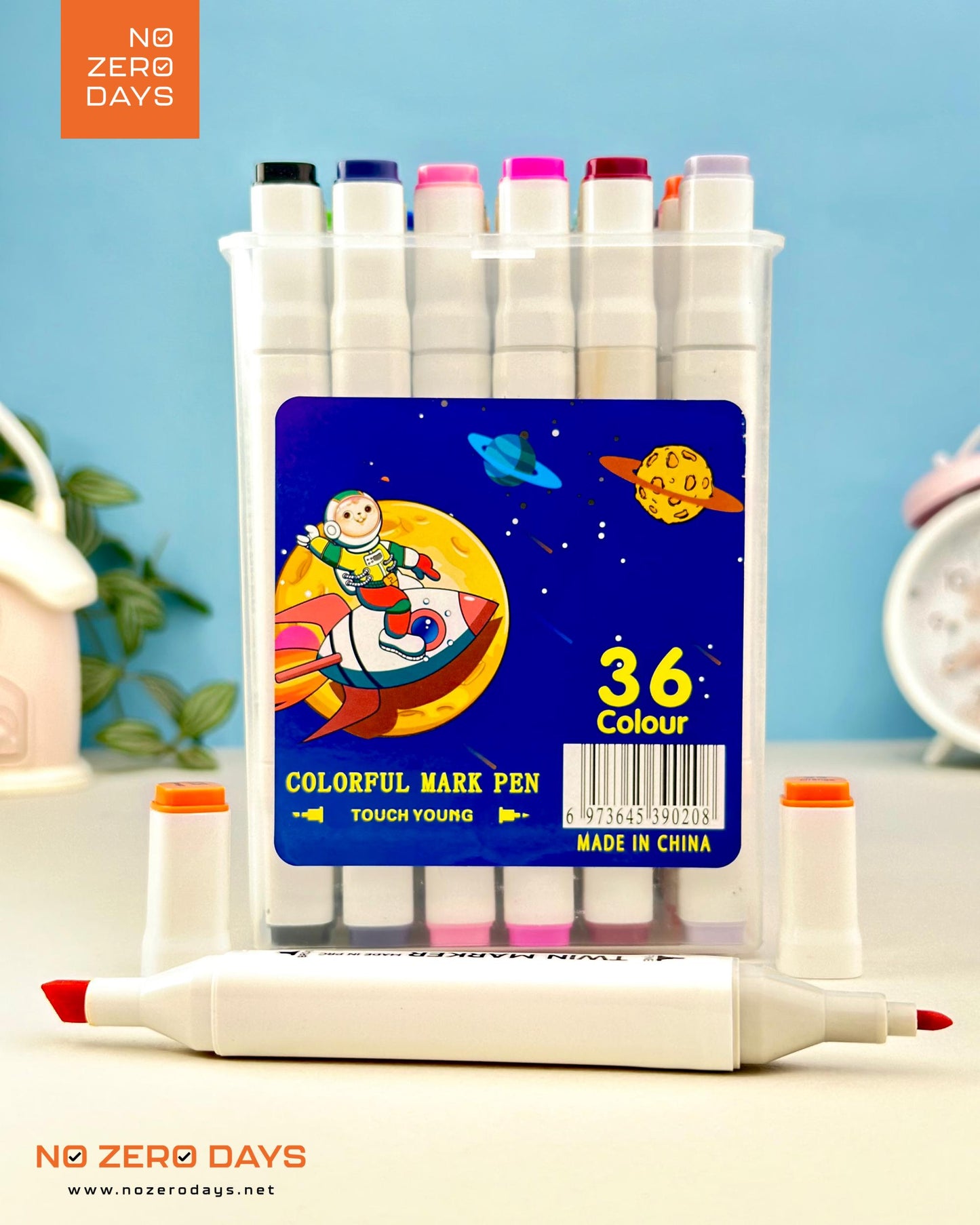 علبة ألوان ماركر مزدوجة الرأس 36 لون