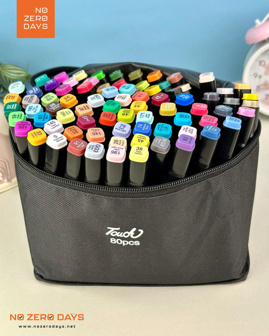 شنطة ألوان ماركر 80 لون - مزدوجة الرأس