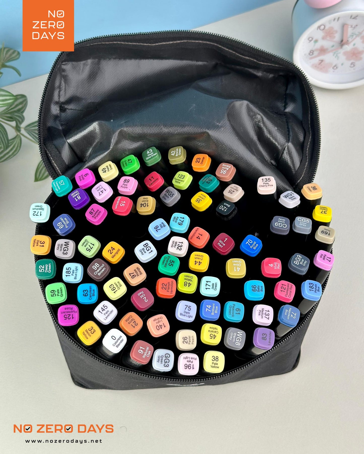 شنطة ألوان ماركر 80 لون - مزدوجة الرأس