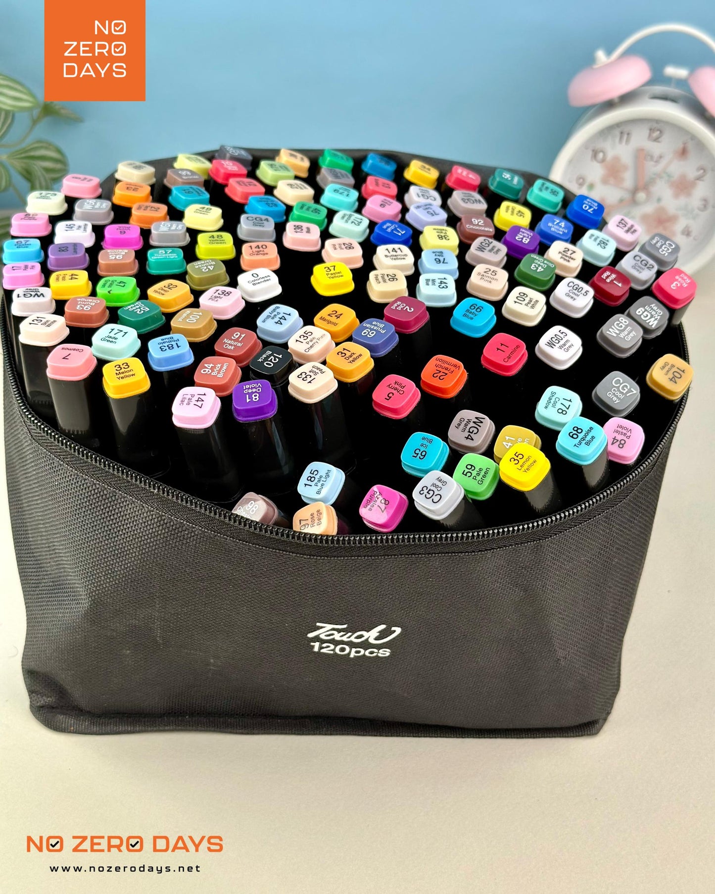 شنطة ألوان ماركر 120 لون - مزدوجة الرأس