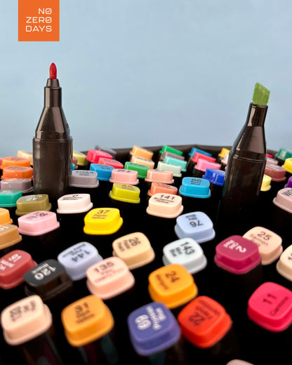 شنطة ألوان ماركر 120 لون - مزدوجة الرأس