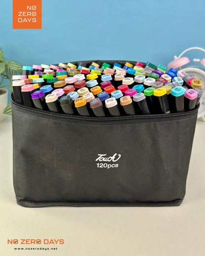 شنطة ألوان ماركر 120 لون - مزدوجة الرأس