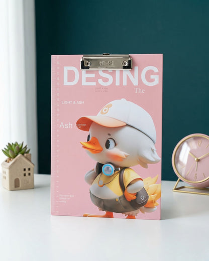 لوح كتابة Duck A4 بمسطرة جانبية – بينك