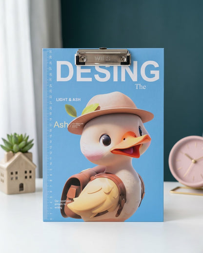 لوح كتابة Duck A4 بمسطرة جانبية – أزرق