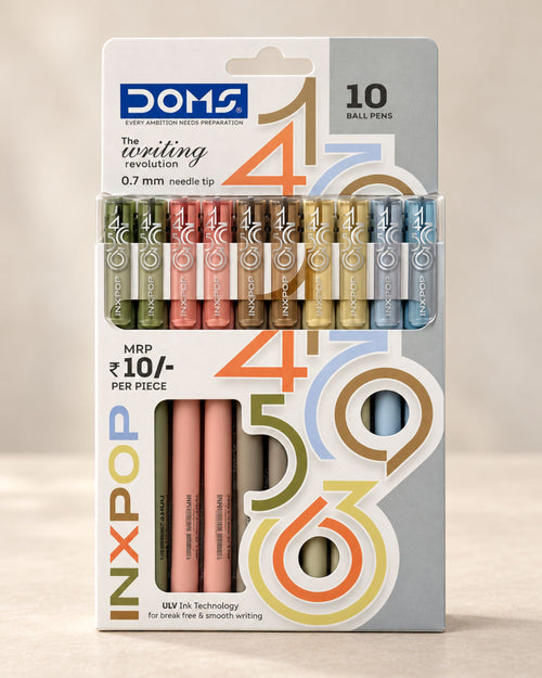 طقم أقلام جاف DOMS INXPOP (10 أقلام)