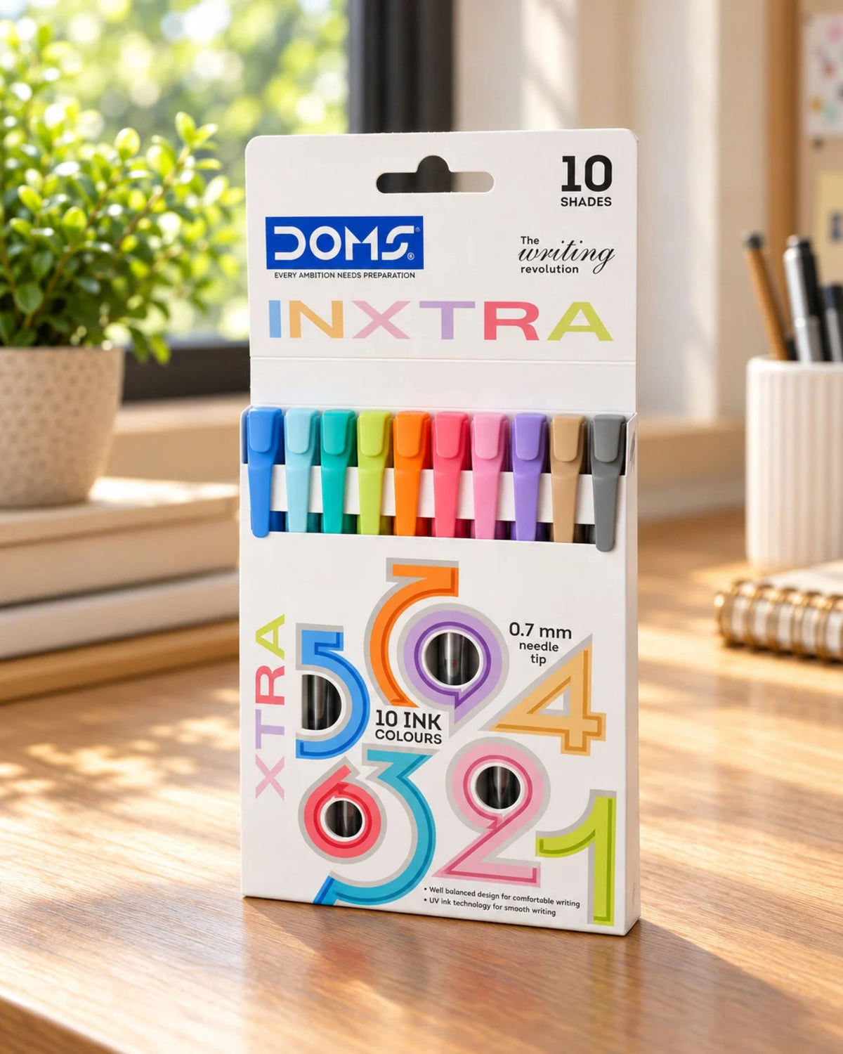 طقم أقلام جاف DOMS INXTRA (10 ألوان)