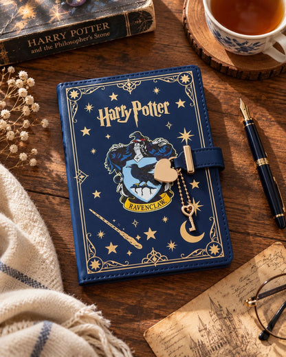 نوت بوك جلد Harry Potter بقفل قلب ومفتاح – كحلي