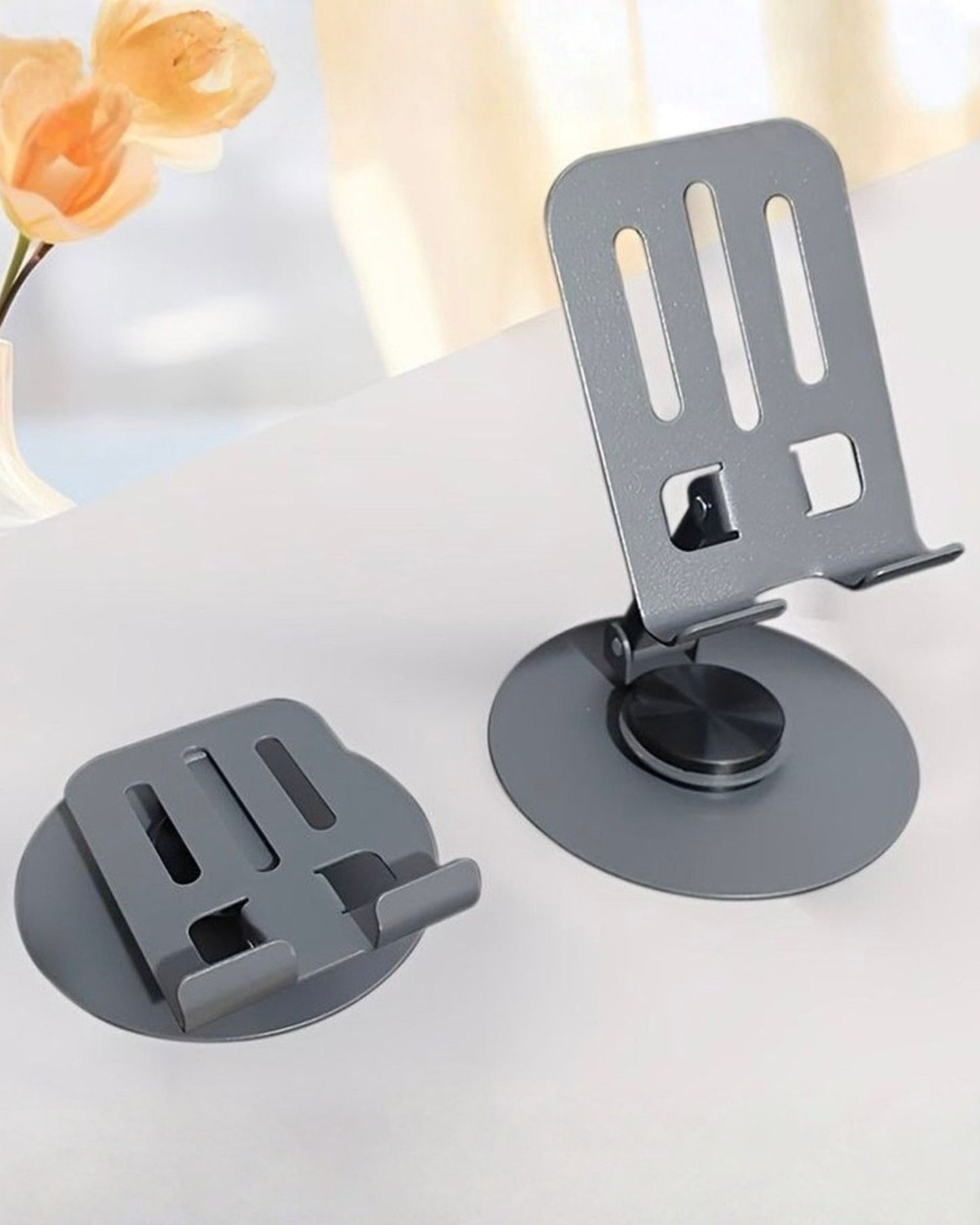 ستاند موبايل للمكتب معدني - دوران 360 درجة