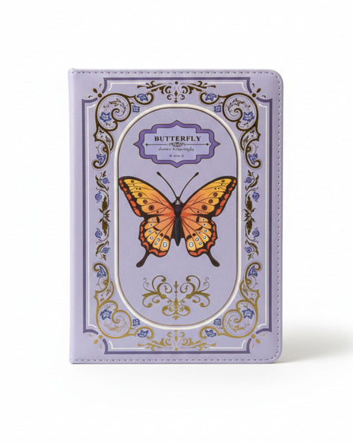 نوت بوك فراشات مبطن A5 - بنفسجي