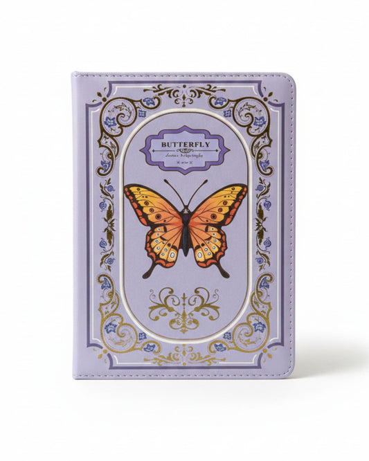 نوت بوك فراشات مبطن A5 - بنفسجي