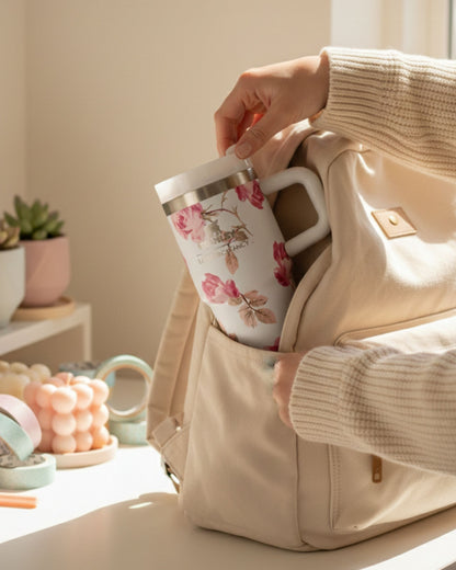 مج حراري ستانلي - فلوري أبيض