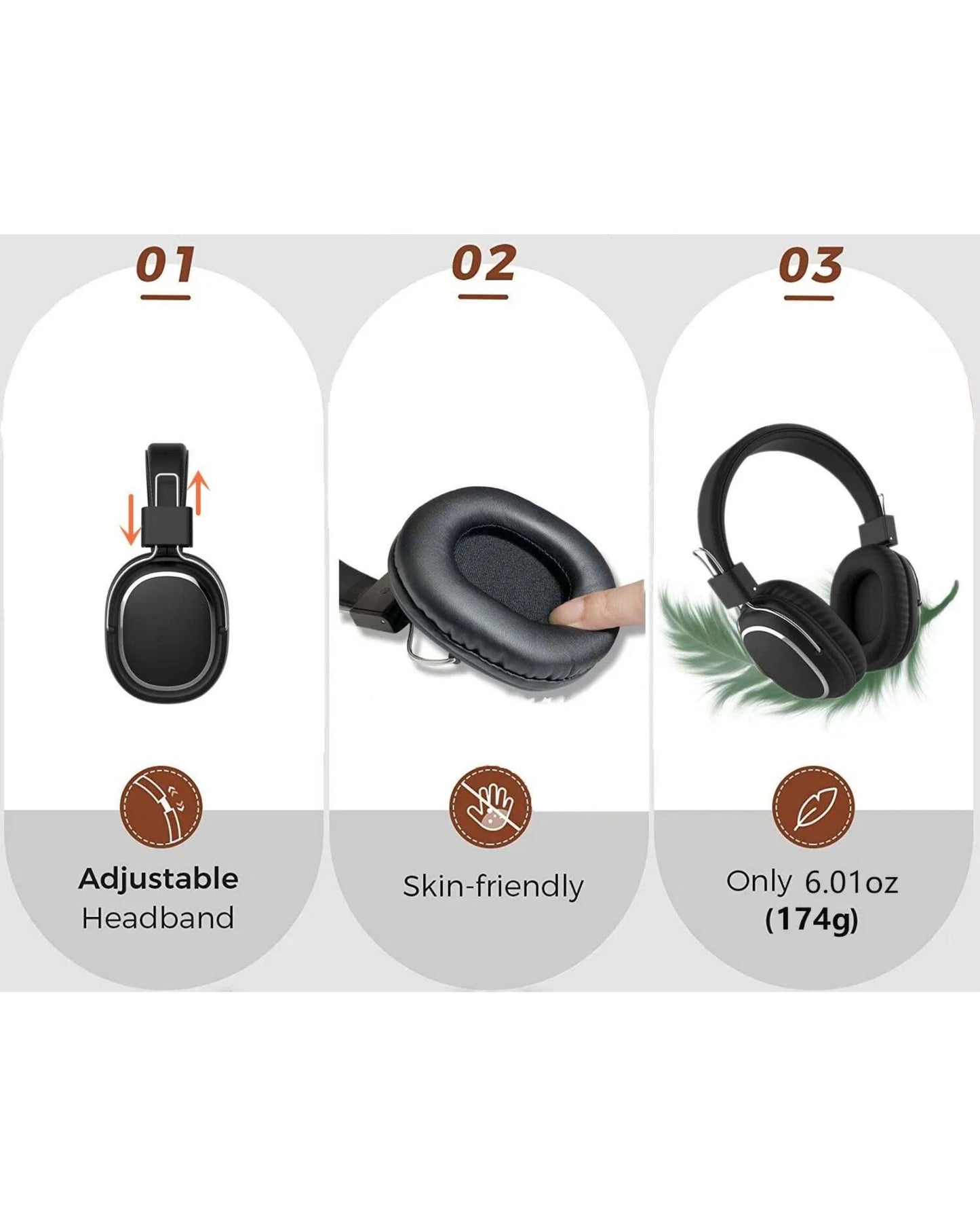 هيدفون بلوتوث Sodo 1004 - بني