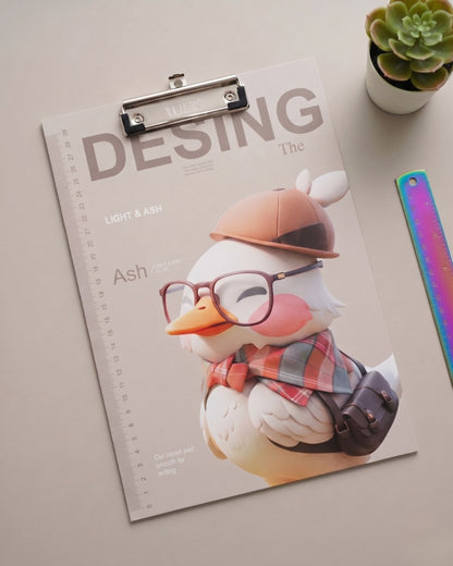 لوح كتابة Duck A4 بمسطرة جانبية – بيج