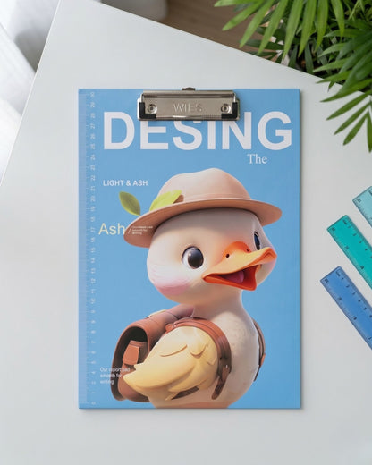 لوح كتابة Duck A4 بمسطرة جانبية – أزرق