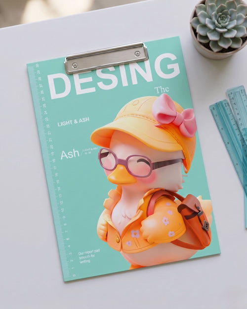 لوح كتابة Duck A4 بمسطرة جانبية – أخضر
