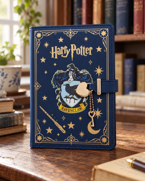 نوت بوك جلد Harry Potter بقفل قلب ومفتاح – كحلي