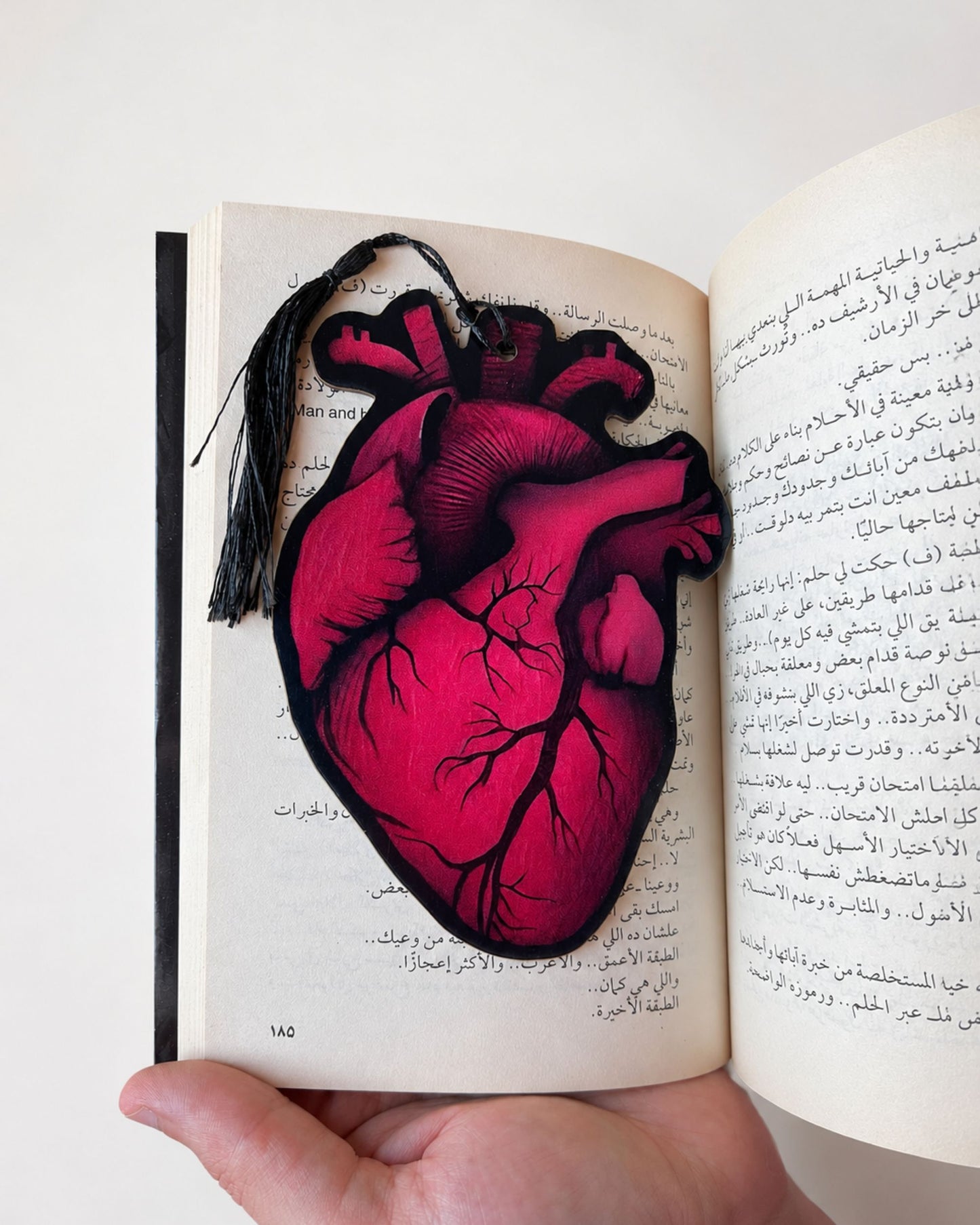 بوك مارك خشبي مجسم - قلب