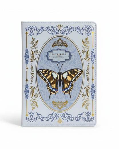 نوت بوك فراشات مبطن A5 - أزرق