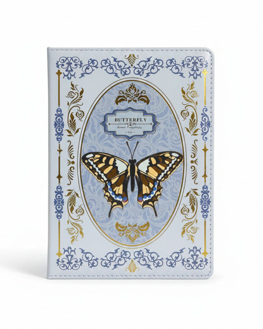 نوت بوك فراشات مبطن A5 - أزرق