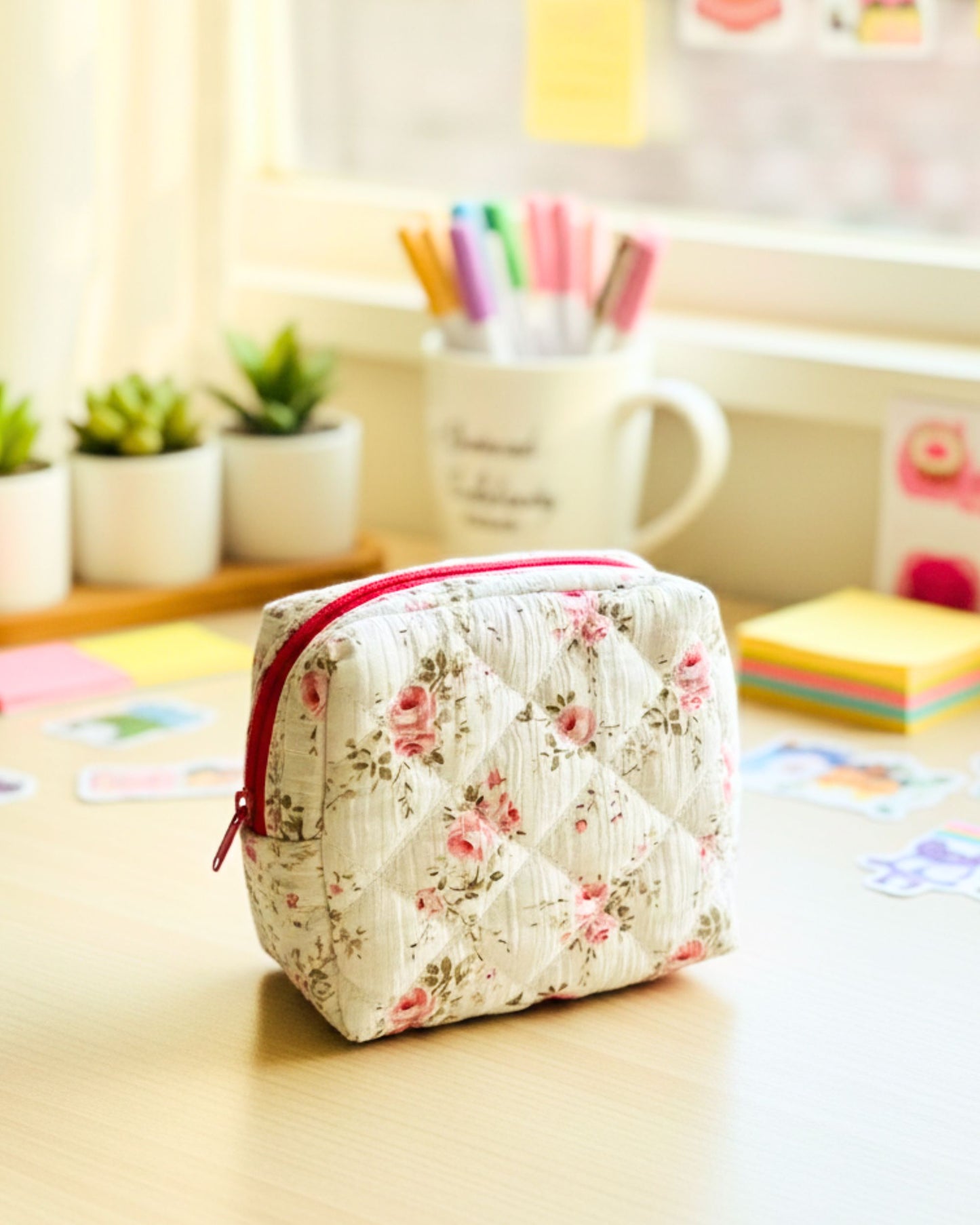 ميني باوتش مبطن - ورد