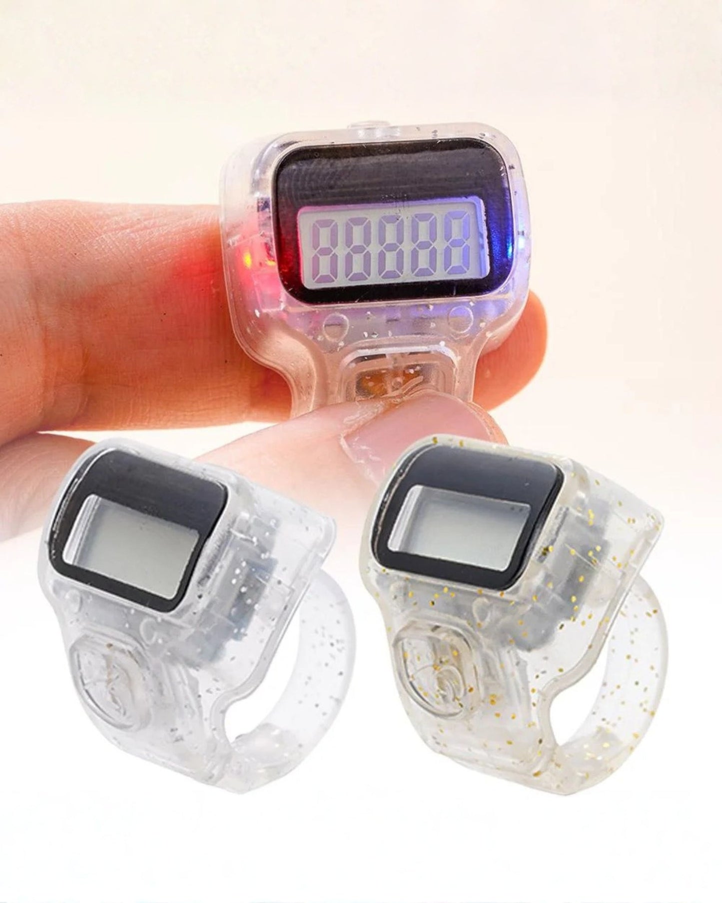 خاتم تسبيح شفاف مضيء